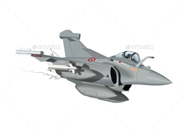 Cartoon Military Airplane - Man-made Objects Objects