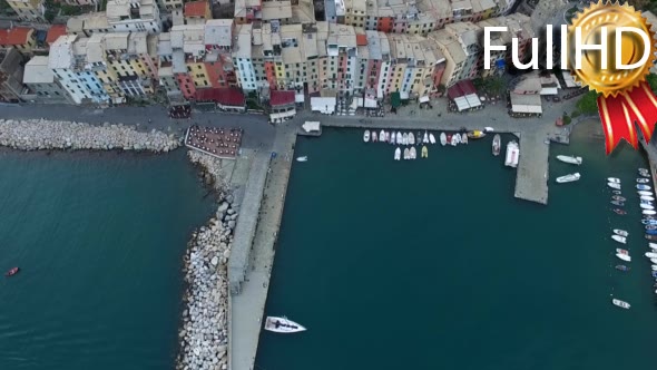 Aerial Video of the Pier With Yachts and Small