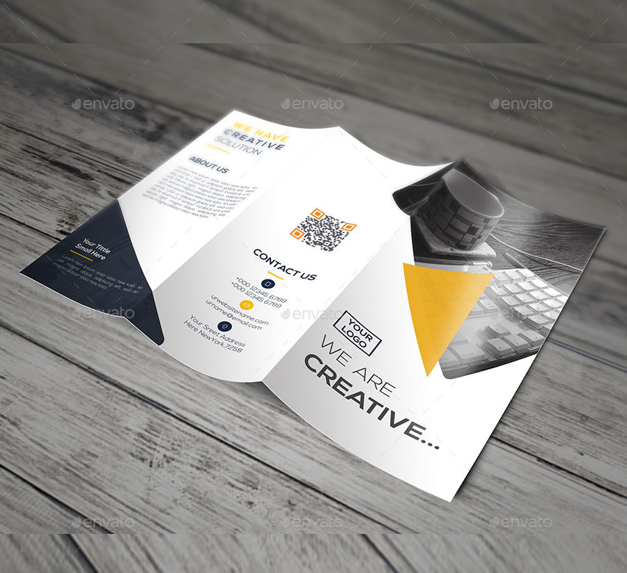 Flat Tri-fold Brochure Template, Print Templates | GraphicRiver