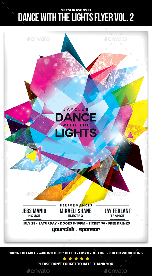 Dance with the Lights Flyer Vol. 2 - Clubs & Parties Events