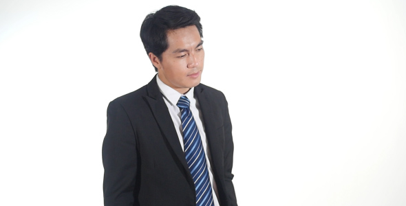 Asian Businessman Desperate alt