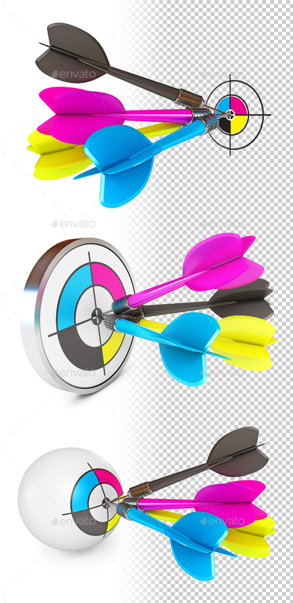 CMYK Conceptual illustration - Objects 3D Renders