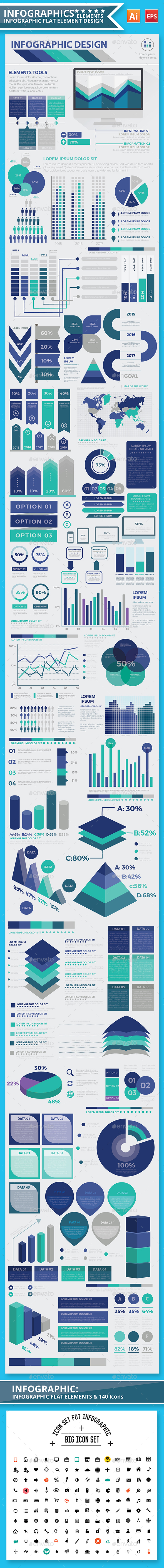 Infographic flat elements Design