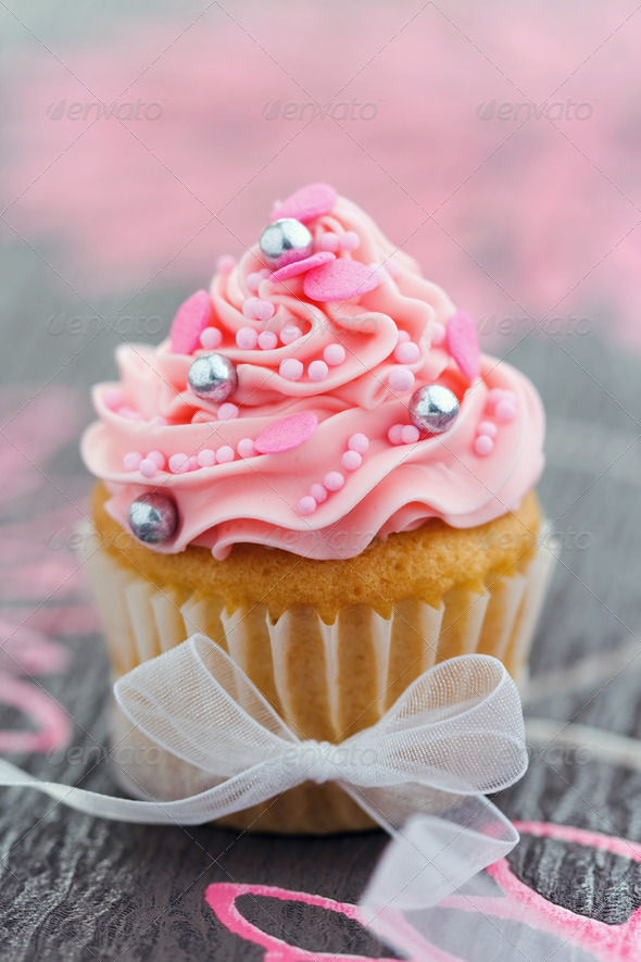 Pink cupcake - Stock Photo - Images