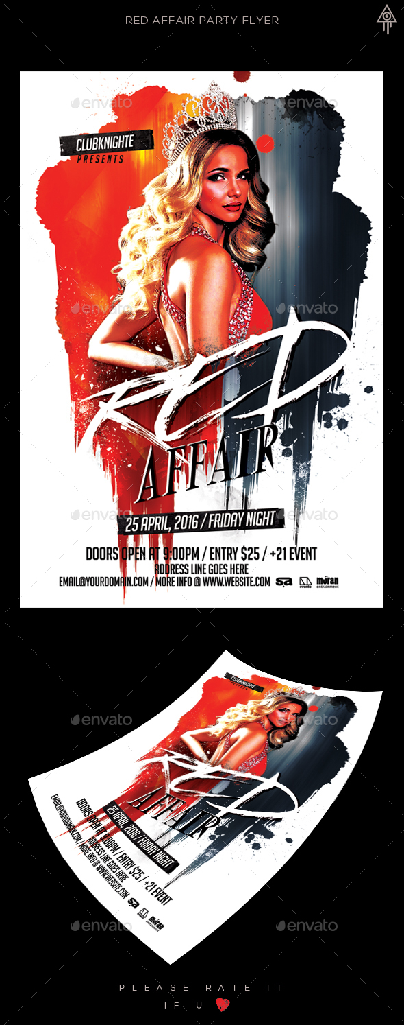 Red Affair Party Flyer - Clubs & Parties Events