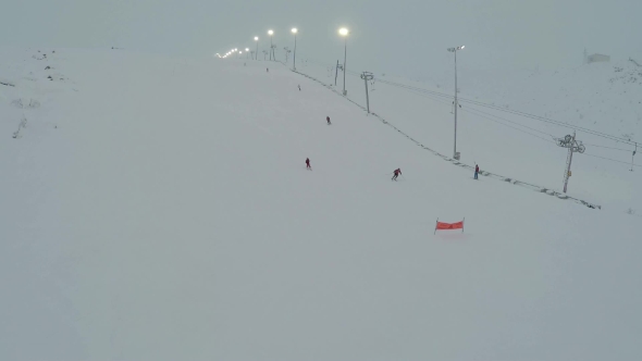 Flying Over The Skiers And Snowboarders alt