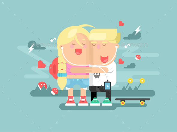 Empathy Boy and Girl - People Characters