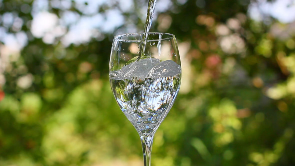 Pour The Glass With Fresh Clean Water