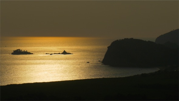 Romantic Seaside Sunset