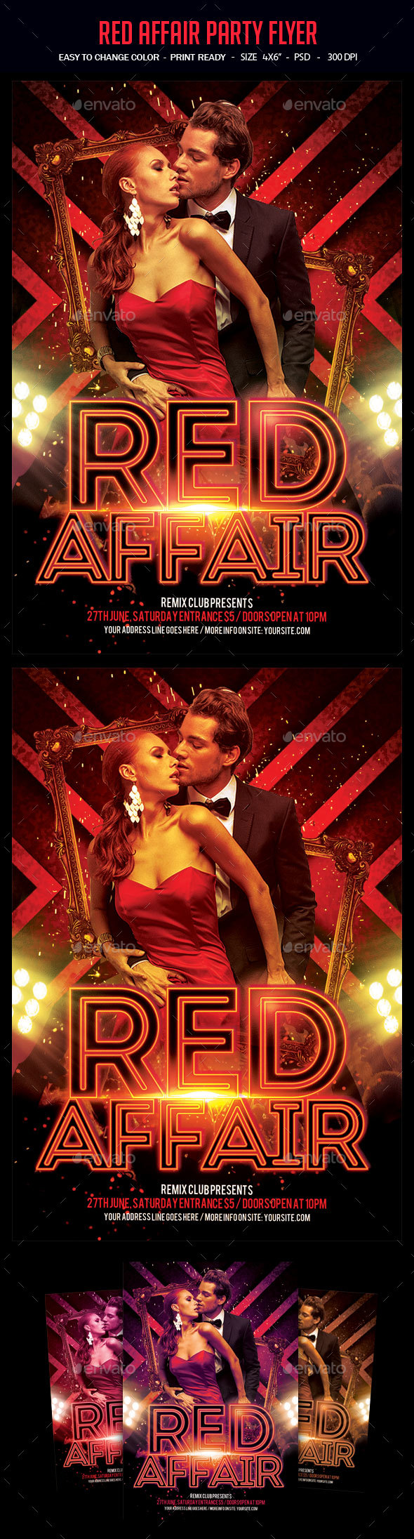 Red Affair Party Flyer - Clubs & Parties Events