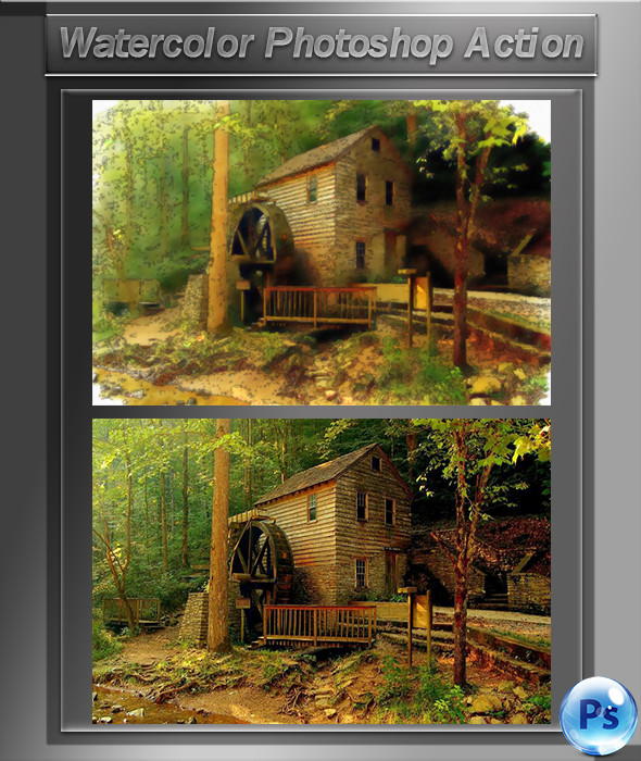 Watercolor Photoshop Action - Photo Effects Actions