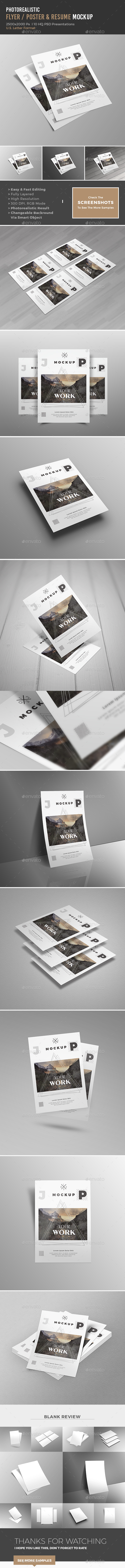 US Letter - Mockup - Posters Print