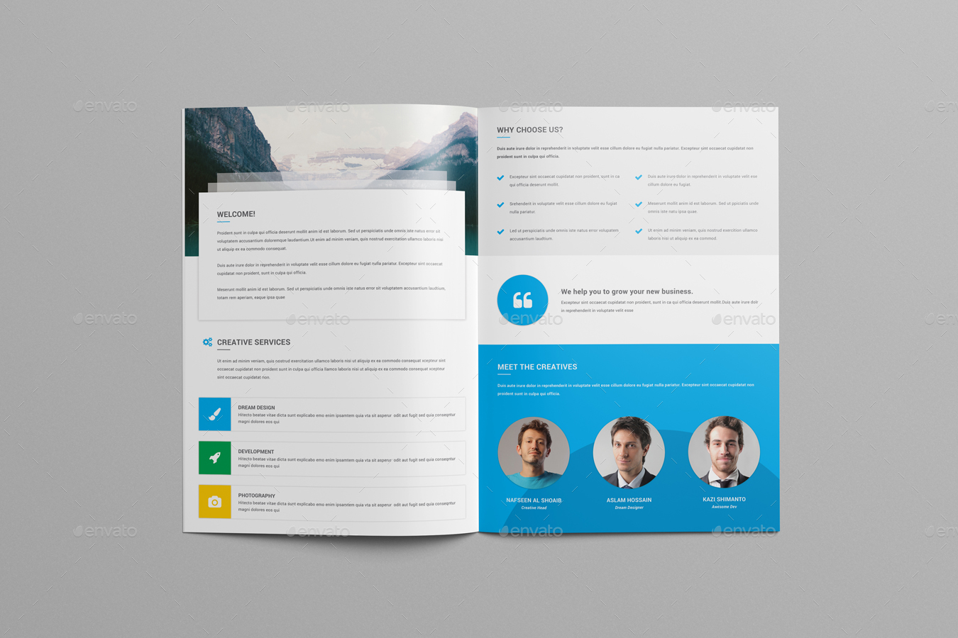 Material Design Brochure Template, Print Templates | GraphicRiver