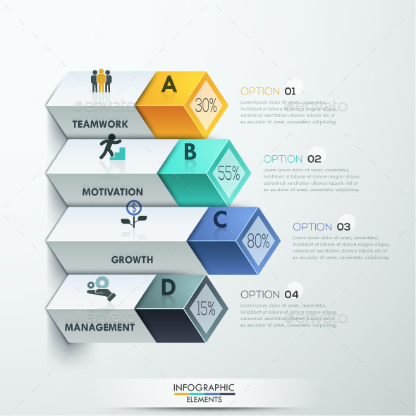 Abstract 3d Diagram Infographics Options - Infographics