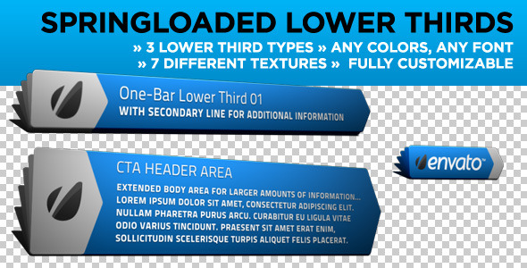 Springloaded Lower Thirds - VideoHive 1563850