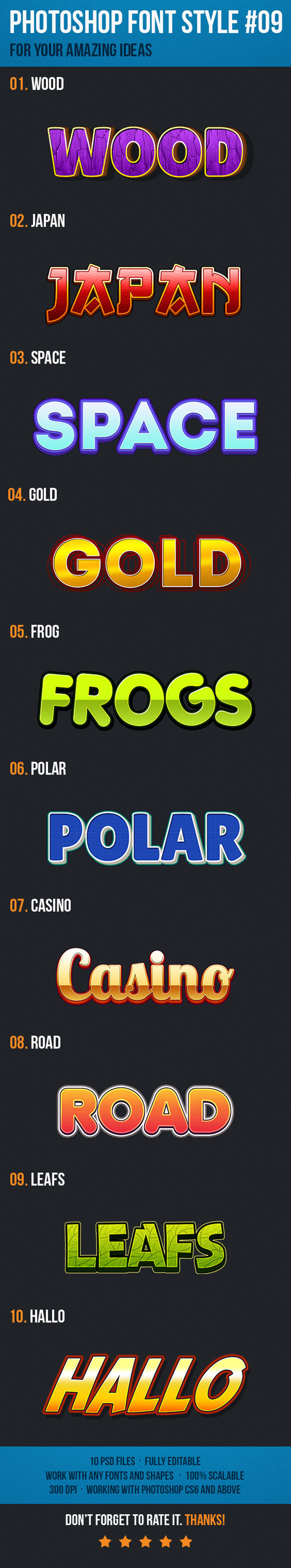 10 Font Style for Game Logo #09 - Text Effects Actions
