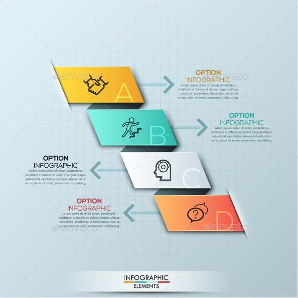 Modern Infographic Paper Ribbon Template - Infographics