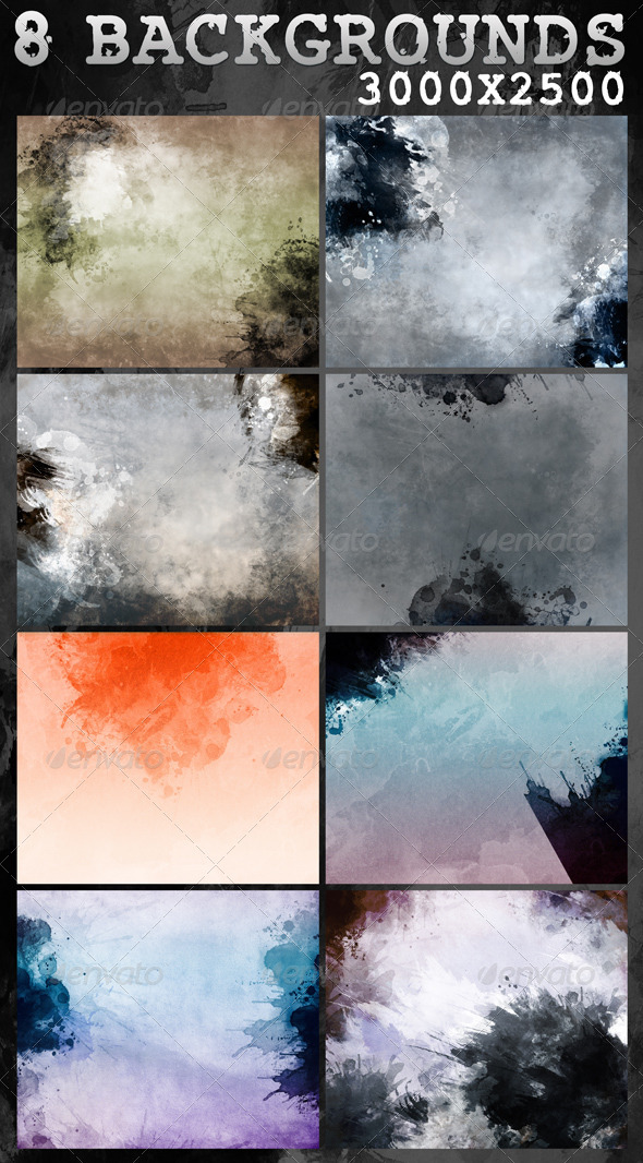 8 hi-res backgrounds in 3000x2000 