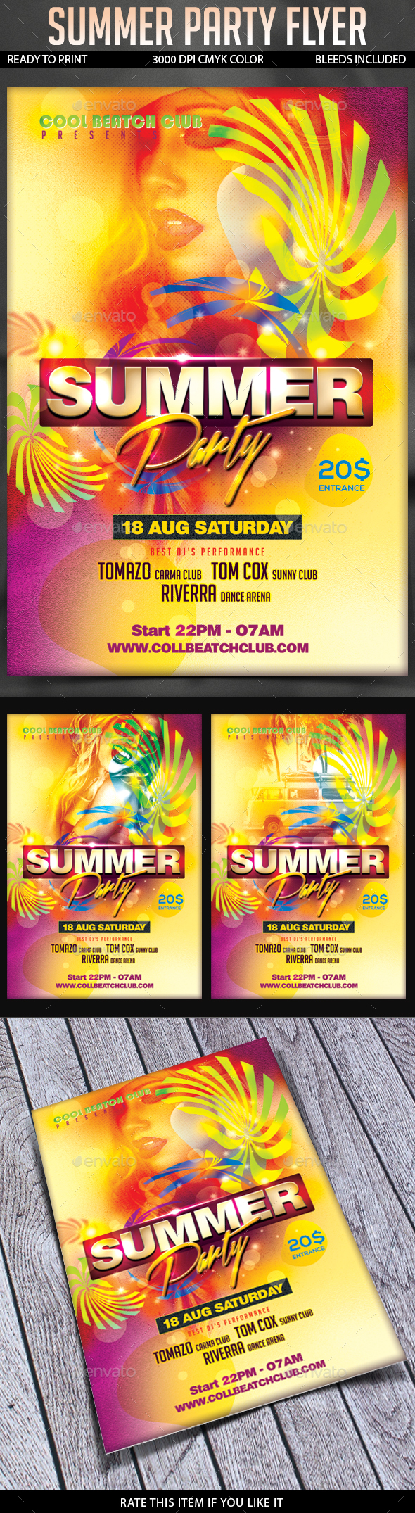 Summer Party Flyer - Clubs & Parties Events