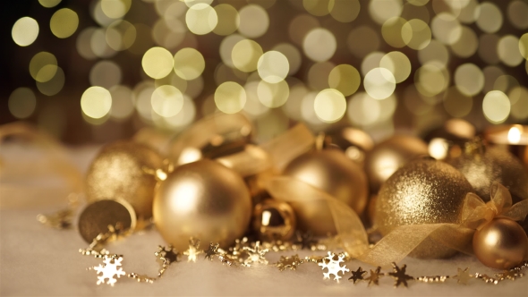 Golden Christmas Background, Stock Footage | VideoHive