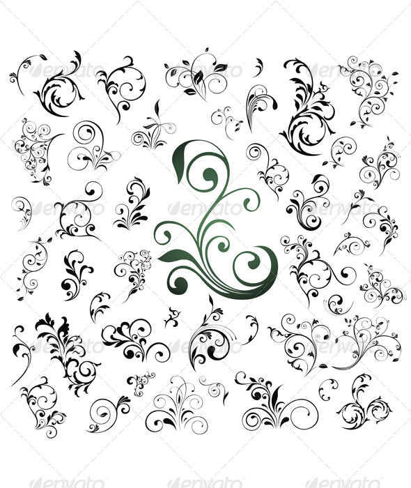 Decorative floral elements