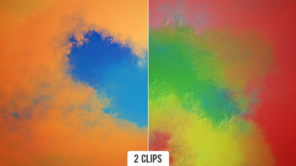 Colorful Paints Spreading Abstract Background