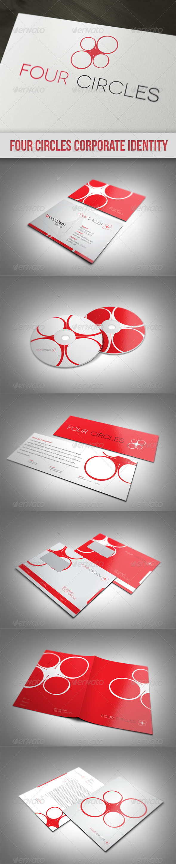 Four Circles Corporate Identity - Stationery Print Templates