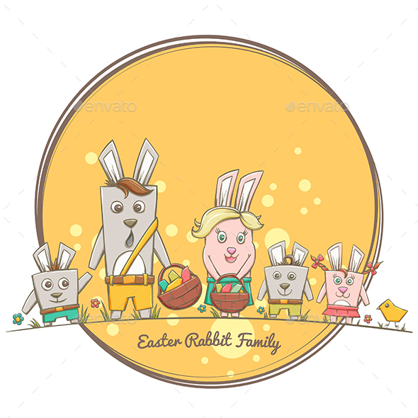 Easter Rabbit Family - Animals Characters
