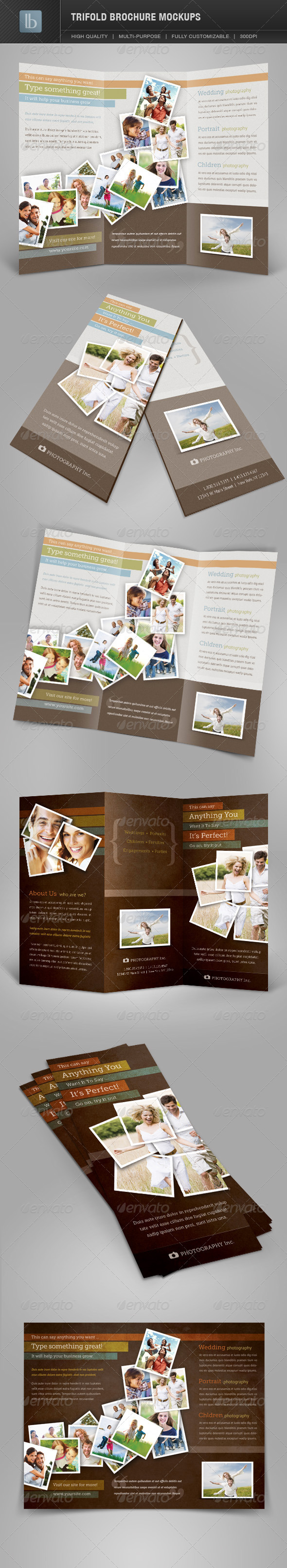 Trifold Brochure Mockups | Volume 1 - Brochures Print