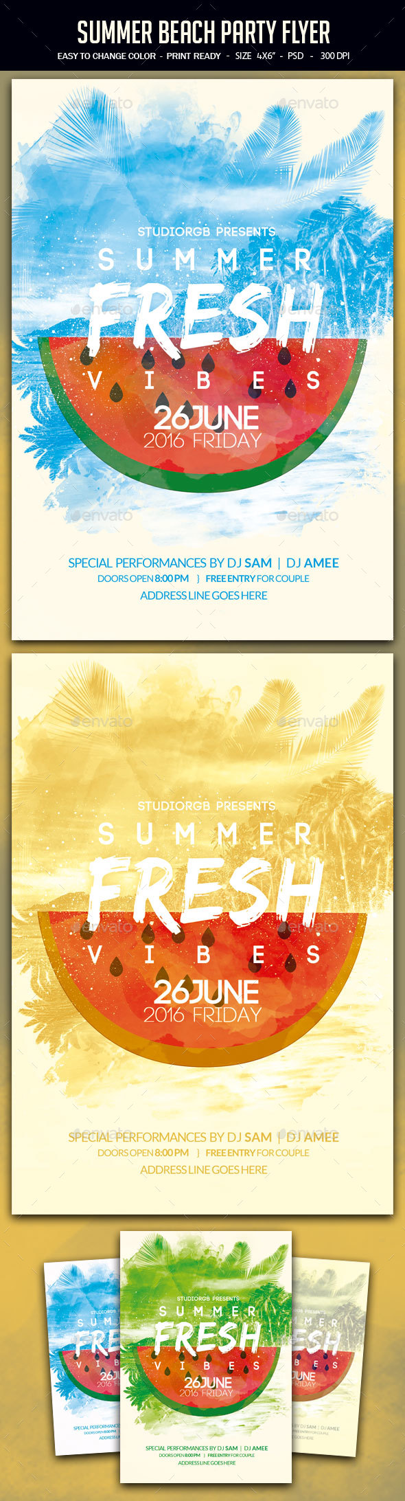 Summer Beach Party Flyer - Clubs & Parties Events