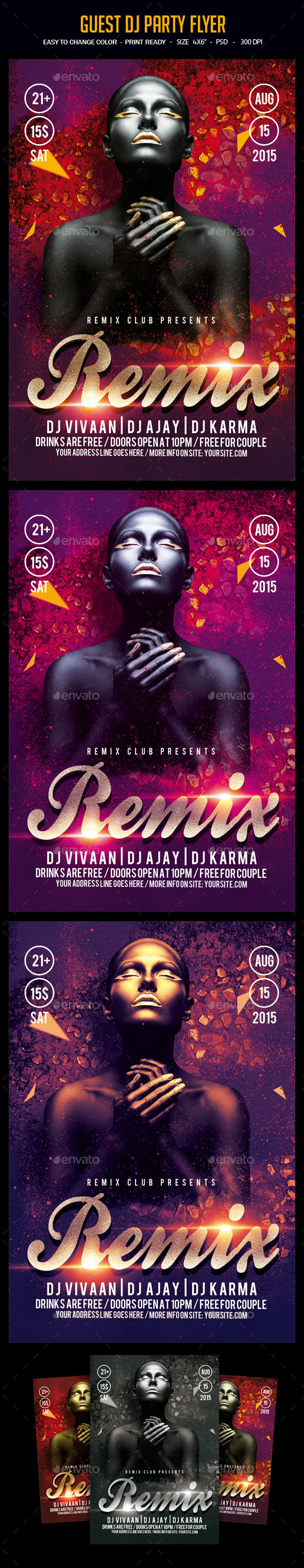 Guest Dj Party Flyer - Clubs & Parties Events