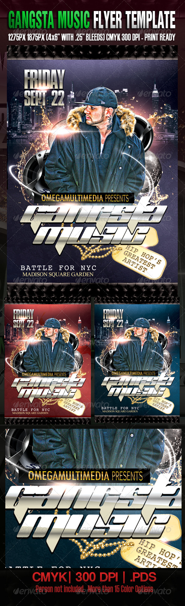 Gangsta Music Template - Clubs & Parties Events