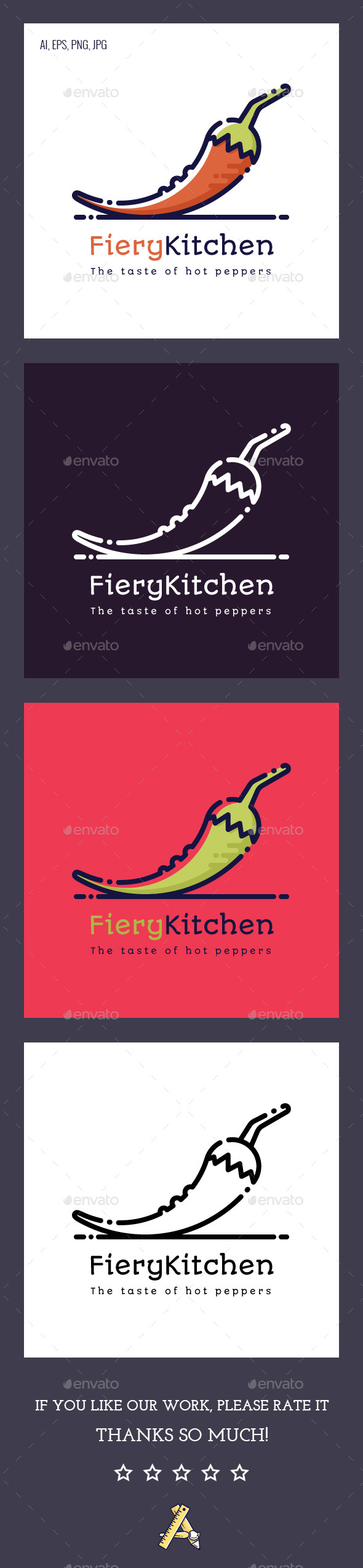 FieryKitchen - Food Logo Templates