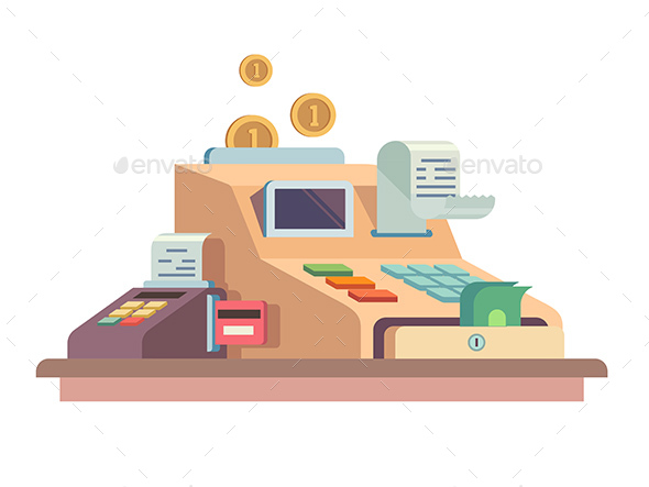 Cash Register Apparatus - Man-made Objects Objects