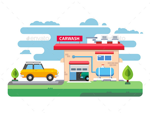 Car Wash Station - Buildings Objects