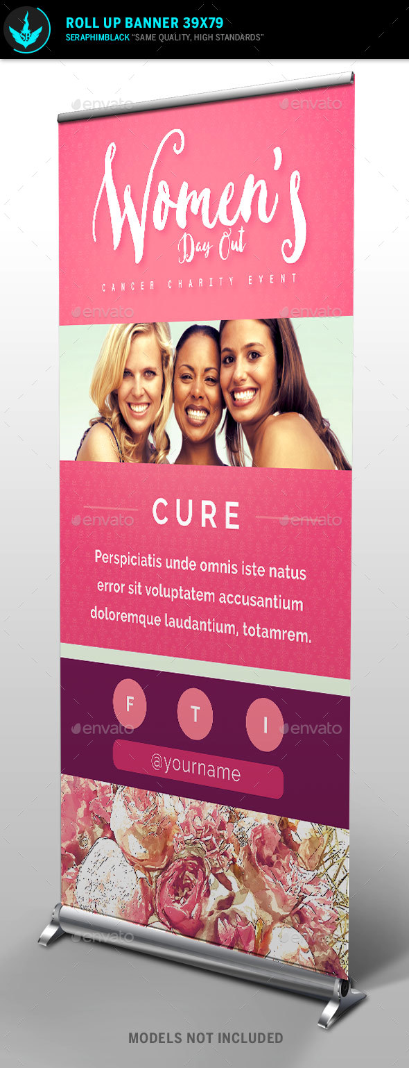 Women's Day out Roll up Banner Template - Signage Print Templates