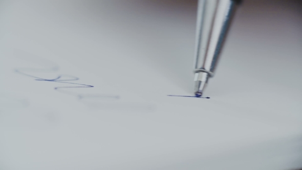 Woman With a Ball Pen Writing Letters alt