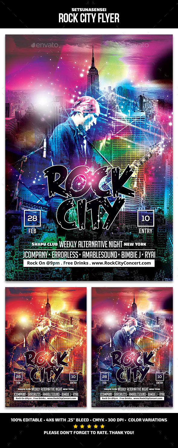 Rock City Flyer - Concerts Events