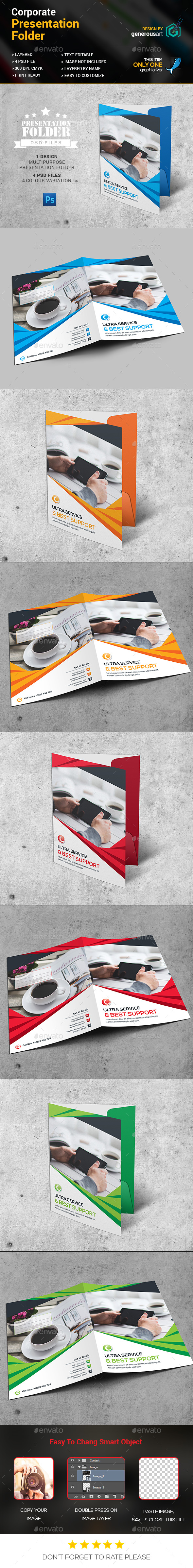 Business Presentation Folder - Stationery Print Templates