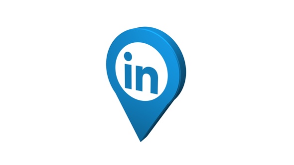 3D Linked In Pin Icon alt