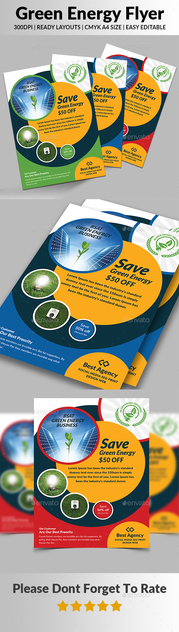 Green Energy Flyer Template - Corporate Flyers