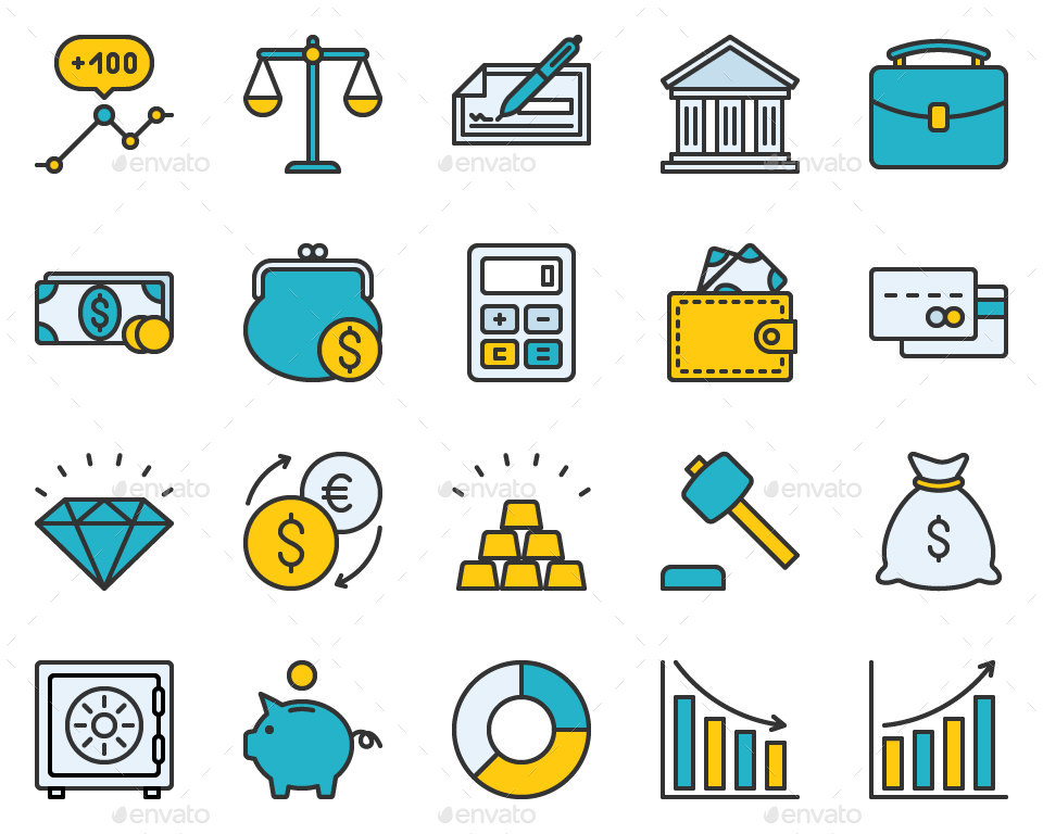 Finance Icon Set by ntitov007 | GraphicRiver