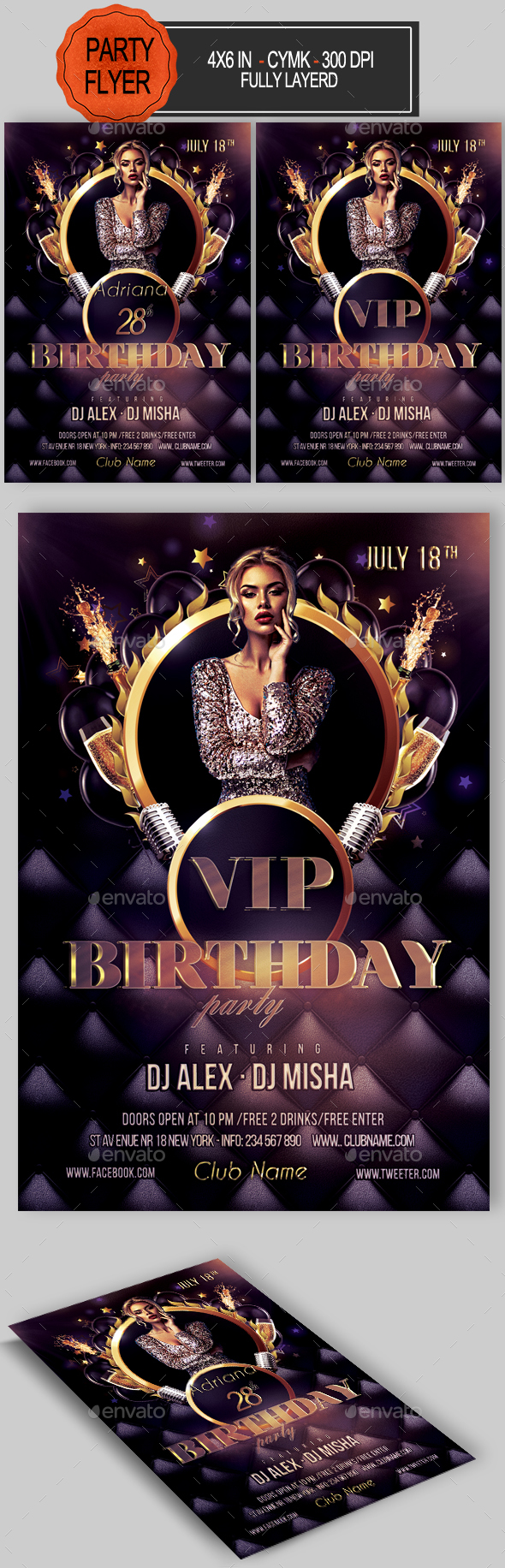 Birthday Flyer - Clubs & Parties Events