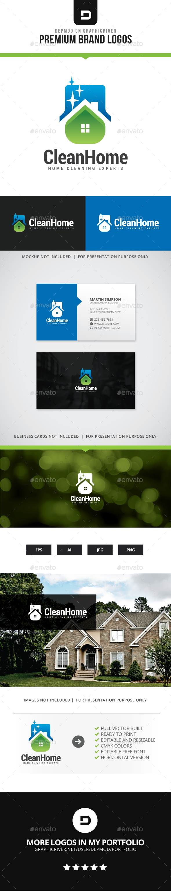 Clean Home Logo - Buildings Logo Templates