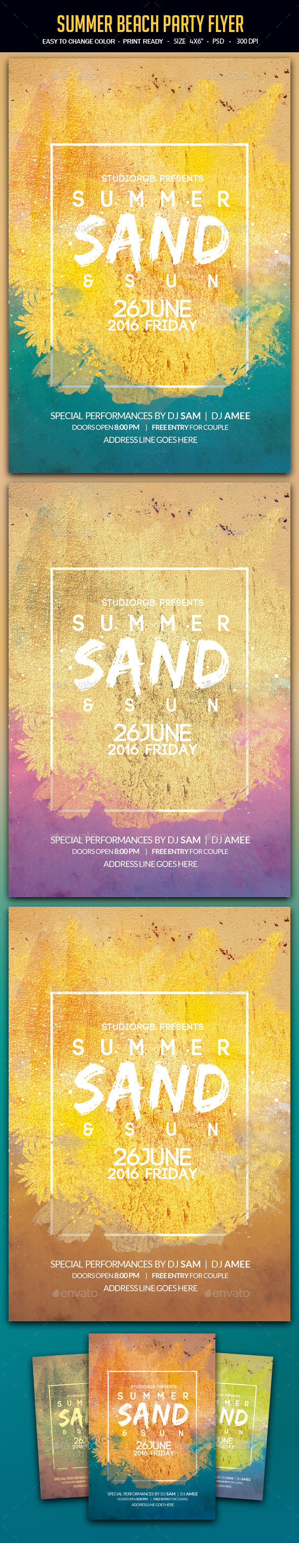 Summer Beach Party Flyer - Clubs & Parties Events