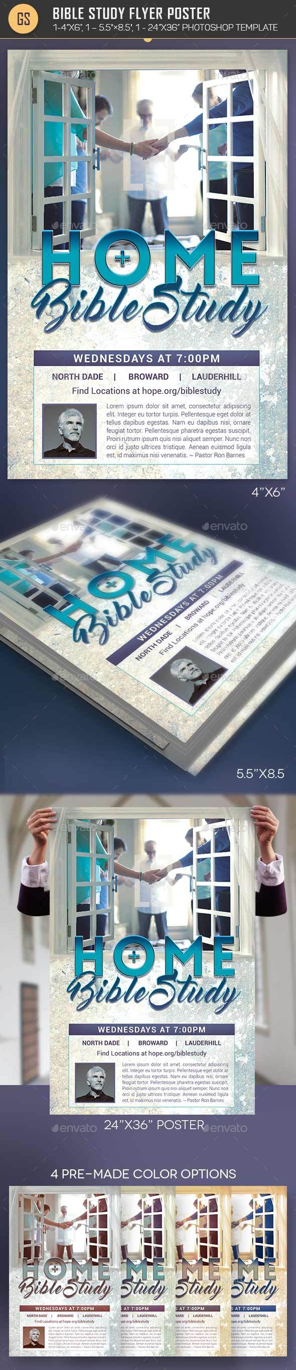 Bible Study Flyer Poster Template - Church Flyers
