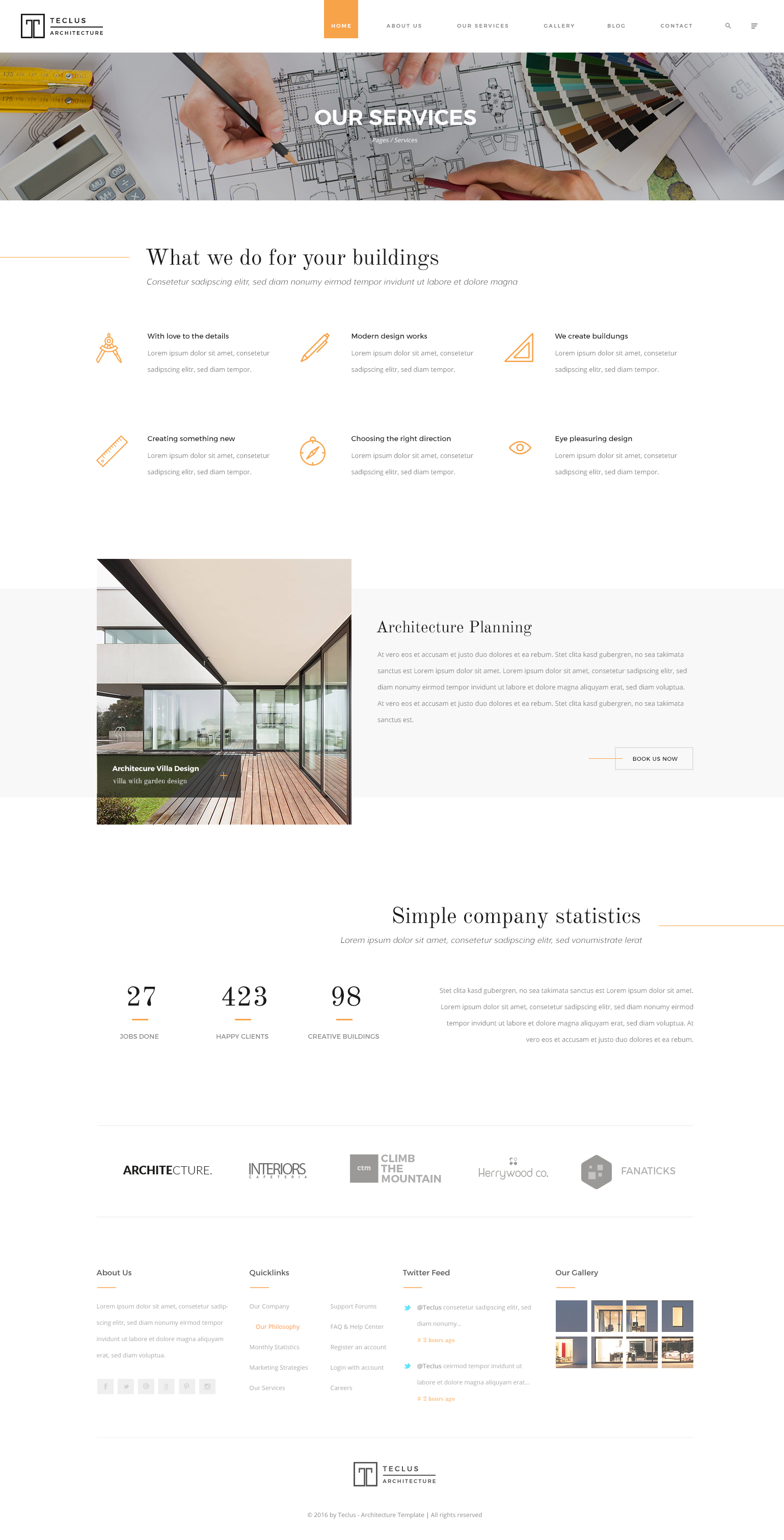 Teclus - Architecture Psd Template By Kl-webmedia 