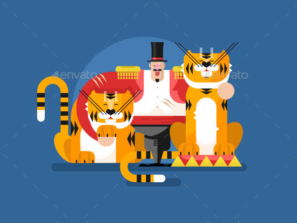 Animal Trainer with Tiger - Miscellaneous Characters