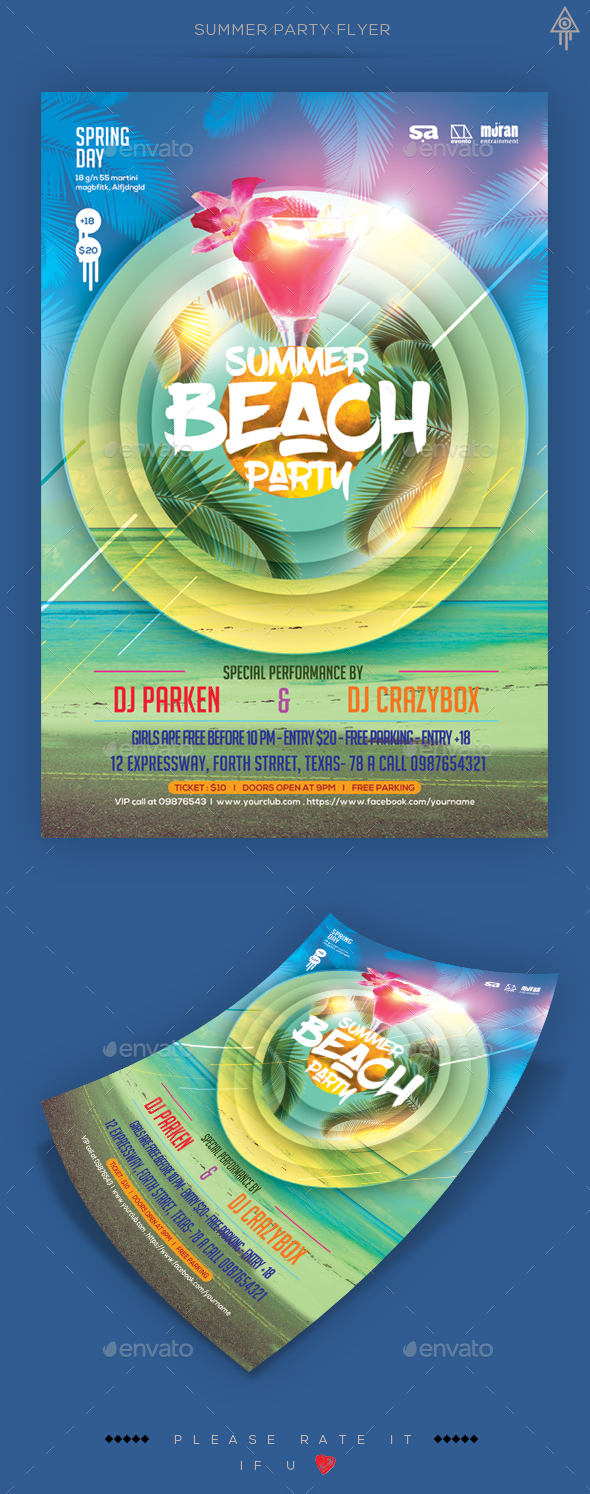 Summer Party Flyer - Clubs & Parties Events
