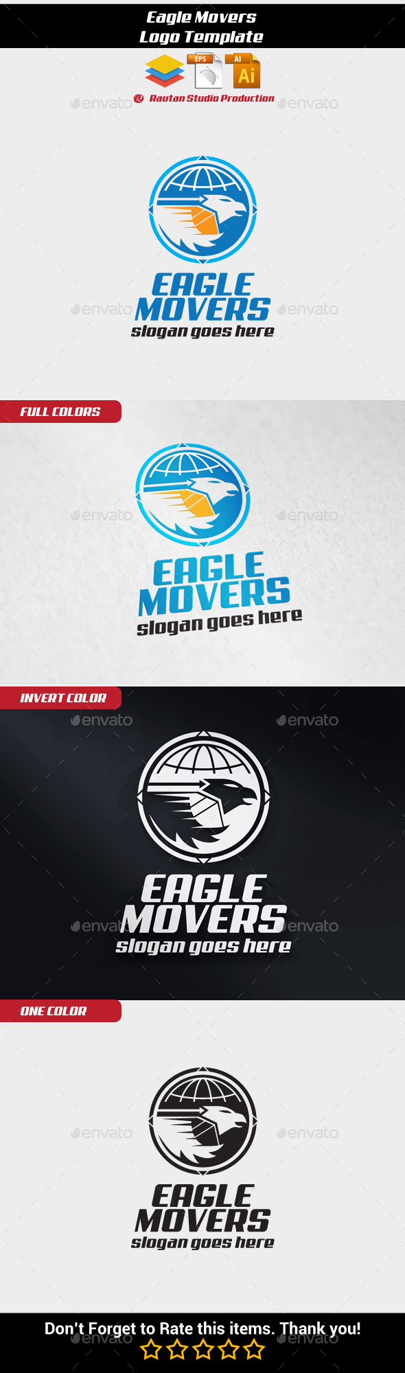 Eagle Movers - Animals Logo Templates